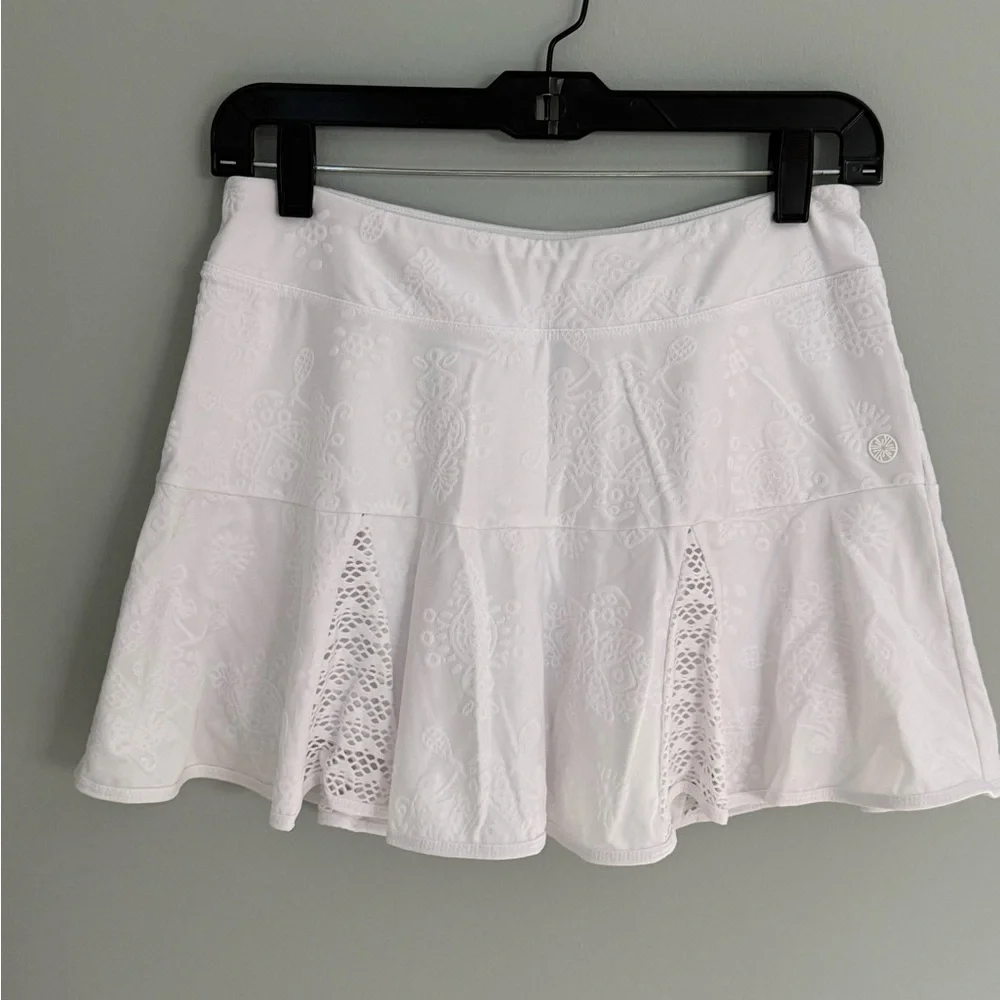 Lilly Pulitzer Coquina Tennis Skort Tennis Monkey Knit Jacquard Resort White - Picture 2 of 8